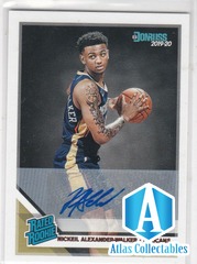 2019-20 Donruss Rated Rookies Signatures Nickeil Alexander-Walker Rookie Auto RC